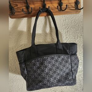 Diper Bag Elegant Black Patterned Women's Bag